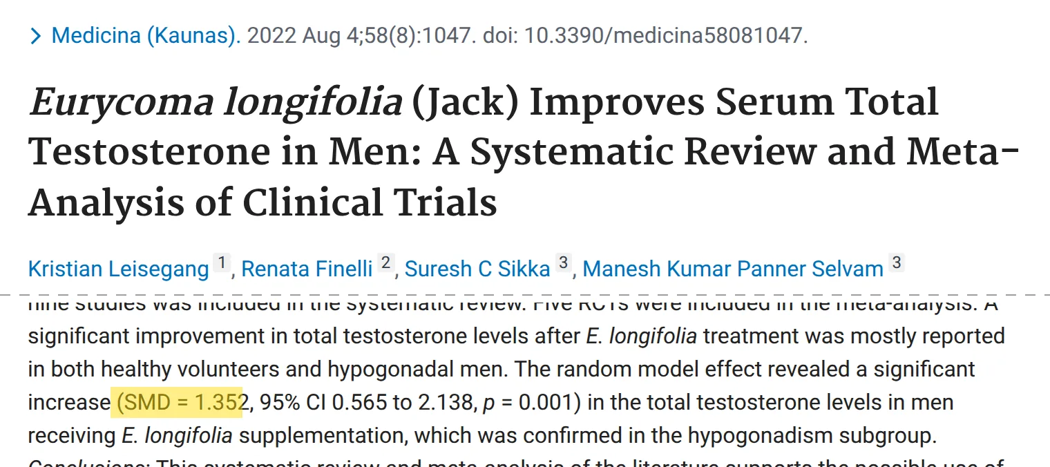 Halaman abstrak jurnal Medicina 2022, ayat testosterone jumlah naik ditanda kuning